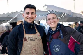 Le marché de la place Leclerc où deux courageux commerçants d'Angers ont réalisé ce sauvetage (Crédit photo : Régine Lemarchand).
