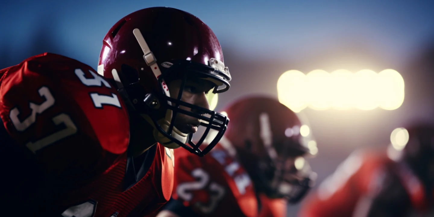 Sam Jordan, un jeune étudiant trisomique, célébrant son touchdown sur un terrain de football américain entouré de joueurs.
