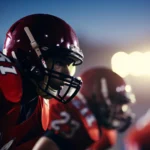 Sam Jordan, un jeune étudiant trisomique, célébrant son touchdown sur un terrain de football américain entouré de joueurs.