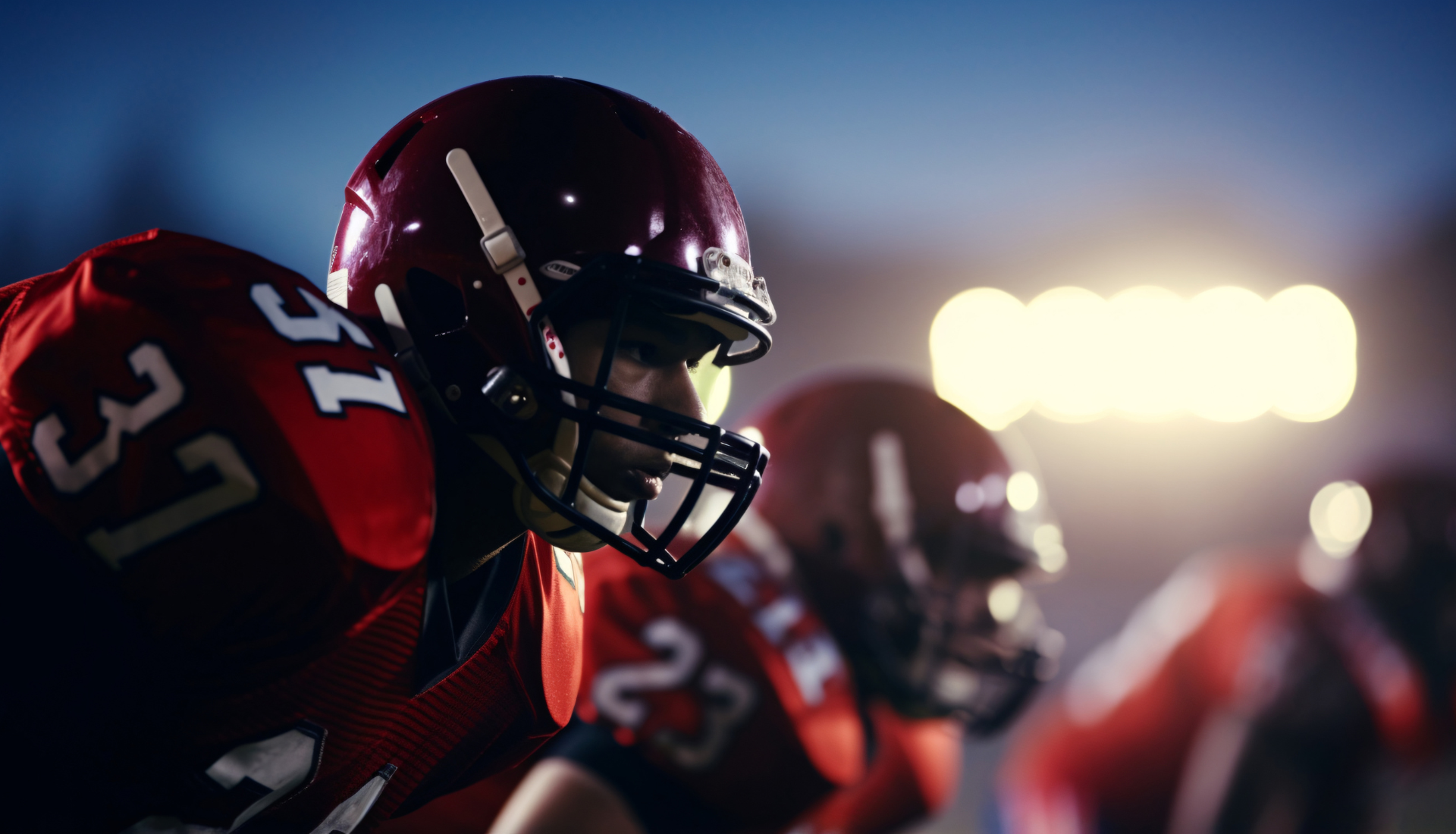 Sam Jordan, un jeune étudiant trisomique, célébrant son touchdown sur un terrain de football américain entouré de joueurs.