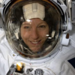 L'astronaute française Sophie Adenot lors de sa sortie extravéhiculaire hors de la Station spatiale internationale, le 18 août 2026